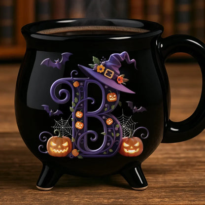 Custom 12oz Ceramic Cauldron Coffee Mug - Personalized Halloween Witchy Gifts For Besties, Sisters, BFF, Family, Yourself - Brew And Boo