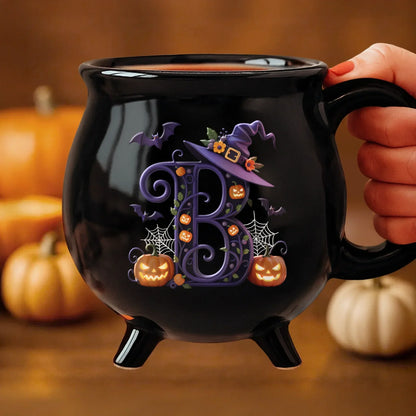 Custom 12oz Ceramic Cauldron Coffee Mug - Personalized Halloween Witchy Gifts For Besties, Sisters, BFF, Family, Yourself - Brew And Boo