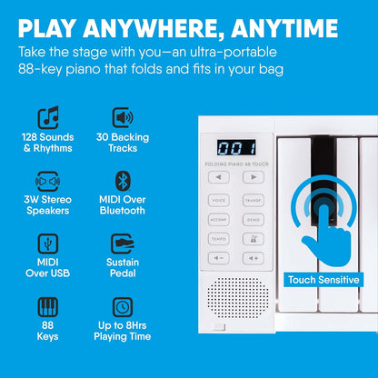 WaveRider 88 – The Foldable Full-Size Piano That Goes Anywhere 🎹